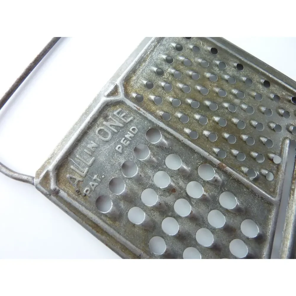 Vintage Wonder Shredder All In One Metal Cheese Grater Lot Handheld Kitchen Tool
